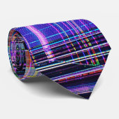 Glitch tech abstract pattern print tie stropdas (Opgerold)