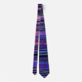 Glitch tech abstract pattern print tie stropdas (Achterkant)