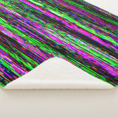 Glitch tech abstract pattern sherpa deken (3/4)