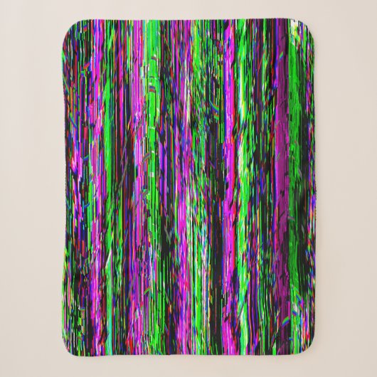 Glitch tech abstract pattern sherpa deken (Voorkant)