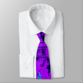 Glitch tech abstract pattern tie stropdas (Gebonden)