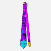Glitch tech abstract pattern tie stropdas (Voorkant)