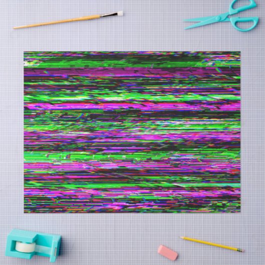 Glitch tech abstract pattern tissuepapier (Craft)