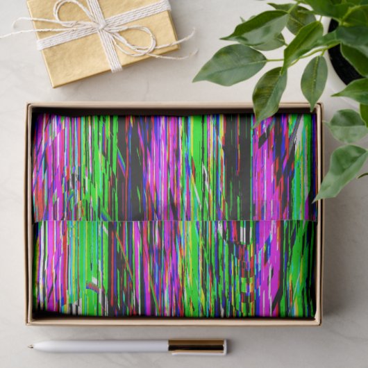 Glitch tech abstract pattern tissuepapier (Geschenk)