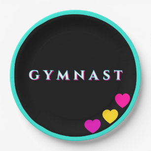 Glitch Tekst Gymnastiek Gymnast Hart Papieren Bordje