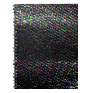 Glitch textuur op testscherm. notitieboek