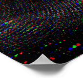 Glitch textuur op testscherm. poster (Hoek)