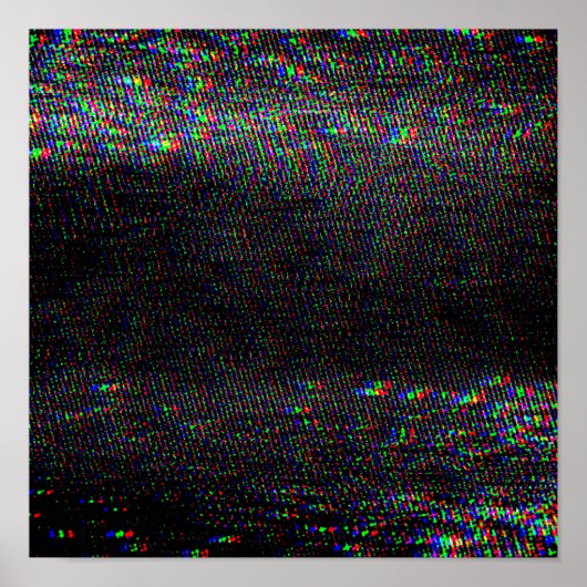 Glitch textuur op testscherm. poster (Voorkant)