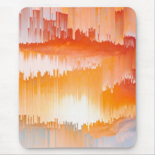 Glitch Zonsondergang Hemel Abstracte Kunst Muismat