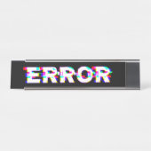 Glitched Desk Name-Bord Bureau Naambordje (Voorkant)