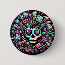 Glitched Out Skull - Hart Oog