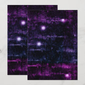 Glitchy Grunge Cyberpunk Blank Invitation Kaart (Voorkant / Achterkant)