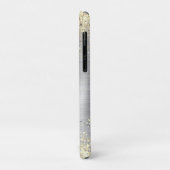Gliter van smeedbaar metaal zilvergoud Case-Mate iPhone case (Achterkant/links)