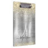 Gliter van smeedbaar metaal zilvergoud klembord (Rechts)