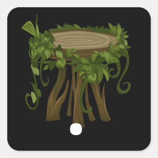 Glitsmeubelen, geschikt voor bosbouw, wijnstokken, vierkante sticker
