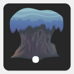 Glitsmeubelen in de vorm van uralia pedestal vierkante sticker