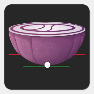 Glitsmeubelen: tafel aan de zijkant vierkante sticker