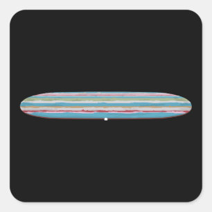 Glitsmeubelen tapblauw gestript tapijt vierkante sticker