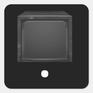 Glitszakmeubelen graniet-opslagdoos vierkante sticker