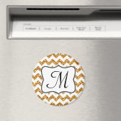 Glitte or moderne Chevron Monogramme Aimant initia (In Situ (Lave-vaisselle))