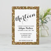 Glitter 13th Birthday Kaart (Staand voorkant)