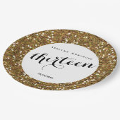 Glitter 13th Birthday Papieren Bordje (Gekanteld)