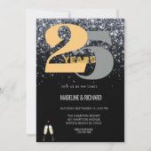 Glitter 25e Jubileumfeest Viering Kaart (Voorkant)