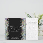 Glitter 50th Birthday Favor Snoep Bar Wrapper (Staand voorkant)