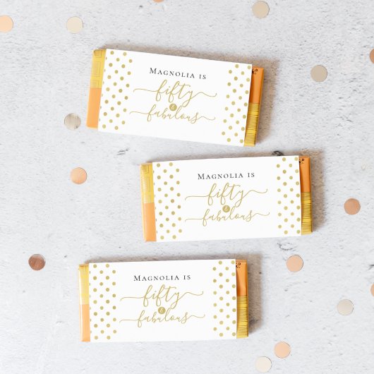 Glitter 50th Birthday Favor Snoep Bar Wrapper