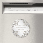 Glitter 60th Diamond Bruiloft Jubileum Magnet Magneet (Insitu (Vaatwasser))