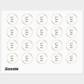 Glitter Aangepaste Logo gouden ringloop Glitter Ronde Sticker (Vel)