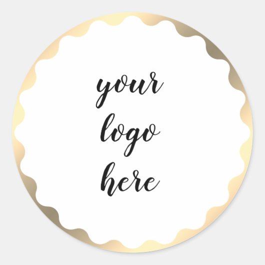 Glitter Aangepaste Logo gouden ringloop Glitter Ronde Sticker (Voorkant)