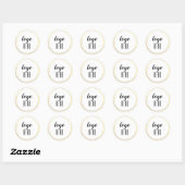 Glitter Aangepaste Logo gouden ringloop Glitter Ronde Sticker (Vel)