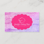 Glitter Abstracte Bakkerij Pastry Chef Visitekaartje (Voorkant)