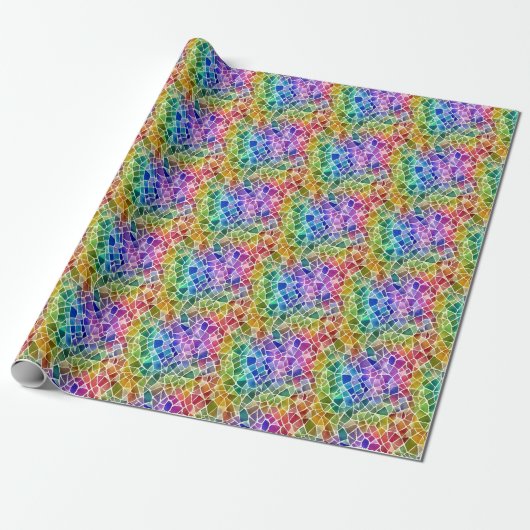 Glitter Abstracte geometrische octagon Cadeaupapier (Uitgerold)
