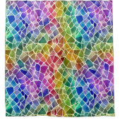 Glitter Abstracte geometrische octagon Douchegordijn (Voorkant)