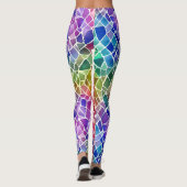 Glitter Abstracte geometrische octagon Leggings (Achterkant)