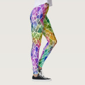 Glitter Abstracte geometrische octagon Leggings (Rechts)