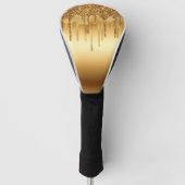 Glitter-accessoires met gouden verf, met reserveon golfheadcover (Voorkant)
