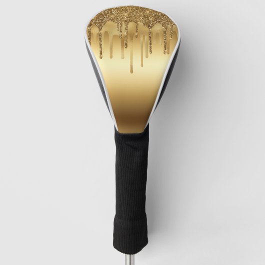 Glitter-accessoires met gouden verf, met reserveon golfheadcover (Voorkant)