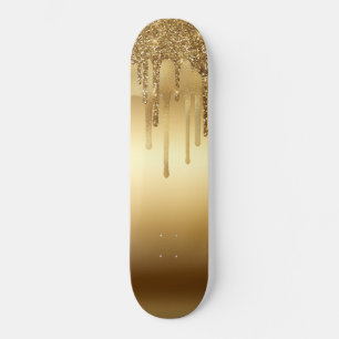 Glitter-accessoires met gouden verf, met reserveon skateboard