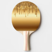 Glitter-accessoires met gouden verf, met reserveon tafeltennisbatje (Voorkant)