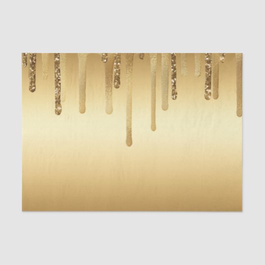 Glitter-accessoires met gouden verf, met reserveon tissuepapier (Voorkant)