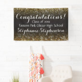 Glitter achtergrond Gold Graduation Party Banner (Insitu)