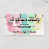 Glitter achtergrond | Manicure nagellak vloeistof Klantenkaartje (Achterkant)