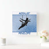 Glitter Aerialist Vierkante Klok (Huis)