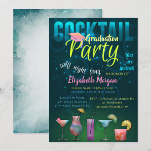 Glitter afstudeerhoed, Cocktail afstuderen Kaart