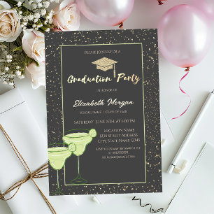Glitter afstudeerhoed,Confetti,Martini Kaart