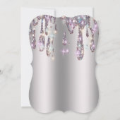 Glitter afstudeerhoed, Drips afstuderen Kaart (Achterkant)