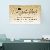 Glitter Afstuderen Gefeliciteerd banner (Beurs)